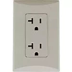 Tomacorriente doble 20A 110V marfil Plata Eagle 1020-V