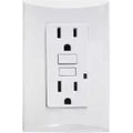 Tomacorriente doble 15A 110V falla a tierra blanco Plata Eagle 1018-W
