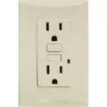 Tomacorriente doble 15A 110V falla a tierra marfil Plata Eagle 1018-V