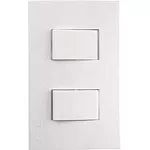Interruptor doble 16A 110V blanco T&J Eagle 8004S-W