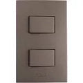 Interruptor doble 16A 110V negro T&J Eagle 8004S-BK