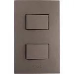 Interruptor doble 16A 110V negro T&J Eagle 8004S-BK