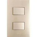 Interruptor doble 16A 110V champagne T&J Eagle 8004S-CH