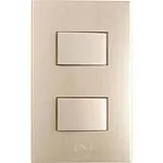 Interruptor doble 16A 110V champagne T&J Eagle 8004S-CH