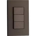 Interruptor triple 16A 110V negro T&J Eagle 8005S-BK