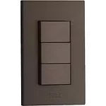 Interruptor triple 16A 110V negro T&J Eagle 8005S-BK