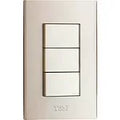 Interruptor triple 16A 110V champagne T&J Eagle 8005S-CH