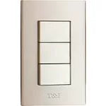 Interruptor triple 16A 110V champagne T&J Eagle 8005S-CH