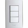 Interruptor triple 16A 110V plata T&J Eagle 8005S-PL