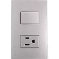 Tomacorriente e interruptor 16A 110V plata T&J Eagle 8006S-PL