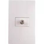 Conector para TV coaxial blanco T&J Eagle 8007-W
