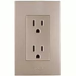 Tomacorriente doble 16A 110V TR champagne T&J Eagle 8031-CH