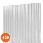 Lamina techo ondulada esmaltada blanca 0.46 mm x 1.06 x 1.83 metros Metalco