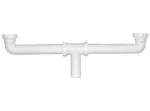 Sifon para fregadero doble 38 mm (1-1/2") plastico de pared Coflex P-B9005