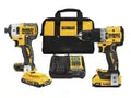 Kit taladro percutor 1/2" y llave de impacto 1/4" inalambricos 20V Dewalt DCK2490D2-B3 (incluye cargador y 2 baterias) (sust. DCK287D2-B3)