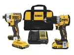 Kit taladro percutor 1/2" y llave de impacto 1/4" inalambricos 20V Dewalt DCK2490D2-B3 (incluye cargador y 2 baterias) (sust. DCK287D2-B3)