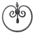 Roseta para hierro forjado 155 mm (ancho) x 180 mm (largo) 03.036