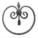 Roseta para hierro forjado 155 mm (ancho) x 180 mm (largo) 03.036