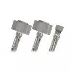 Tubo de abasto en T de acero para lavatorio 1/2" FIP x 1/2" FIP x 3/8" COMP 55 cm Coflex AL-U55