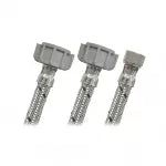 Tubo de abasto en T de acero para lavatorio 1/2" AM x 1/2" AM x 3/8" COMP 55 cm Coflex EAL-V55