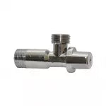 Llave de control angular 1/4 de vuelta con terminal hembra 1/2" x 1/2" pared cromo Coflex IP-135