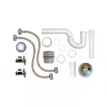 Paquete para instalacion de fregadero de 1 tanque con contracanasta y llave de control vinil Coflex PSV-F005