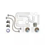 Paquete para instalacion de fregadero de 2 tanques con contracanasta y llave de control vinil Coflex PSV-F007