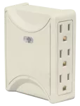 Multicontacto 6 tomas aterrizado lateral 15A 127V blanco Volteck MUL-630 / 46807