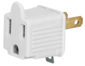 Adaptador polarizado para enchufe 15A 127V (3 a 2) blanco Volteck AD-32B / 46252 (2 por paquete)