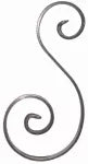 Rizo platina para hierro forjado 220 mm (alto) x 120 mm (largo) 01.022