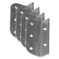Bisagra alcayata angular de cama gofrado plata 4 x 1/8" 7103020 Grossor (4 por paquete)