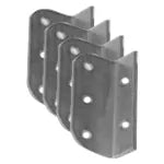 Bisagra alcayata angular de cama gofrado plata 4 x 1/8" 7103020 Grossor (4 por paquete)