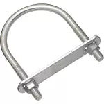 Gancho U con placa 3/8" x 3" x 4-1/2" galvanizado National Hardware N222-217