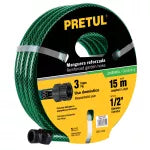 Manguera reforzada de 3 capas 1/2" x 15 metros Pretul MAN-15X1/2PR / 25017