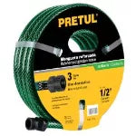 Manguera reforzada de 3 capas 1/2" x 10 metros Pretul MAN-10X1/2PR / 25016
