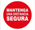 Calcomania para piso Mantenga Una Distancia Segura 40 cm