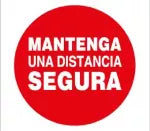 Calcomania para piso Mantenga Una Distancia Segura 40 cm