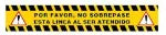 Calcomania para piso No Sobrepase Esta Linea 60 x 10 cm
