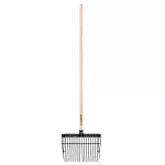Bieldo cabeza plastica con cabo de madera 16 dientes Truper BF-16 / 19998