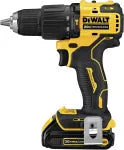 Taladro percutor 1/2" inalambrico 20V Atomic Dewalt DCD709D2-B3 (incluye cargador y 2 baterias 2Ah)