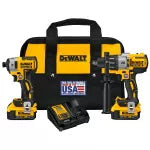 Kit taladro percutor 1/2" y atornillador de impacto 1/4" inalambricos 20V Dewalt DCK299M2 (incluye cargador 2 baterias 4Ah)