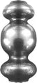 Macolla doble 40 x 105 mm (16 mm) hierro forjado decorativo para rejas 154/A/5