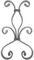 Roseta de presion 200 x 345 mm (12 x 6 mm) hierro forjado decorativo para rejas 35/2