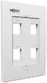Placa para conector de computo RJ45 4 huecos Nexxt AW160NXT04