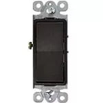 Interruptor sencillo 15A 220V negro Decor Eagle UL6501-BK