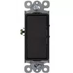 Interruptor sencillo 3 vias 15A 220V negro Decor Eagle 6503-BK