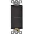 Interruptor doble 15A 220V negro Decor Eagle 3282-BK