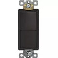 Interruptor doble 3 vias 15A 220V negro Decor Eagle 3282-3BK