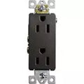 Tomacorriente doble 15A 110V negro Decor Eagle TR1107-BK