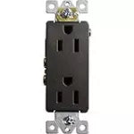 Tomacorriente doble 15A 110V negro Decor Eagle TR1107-BK